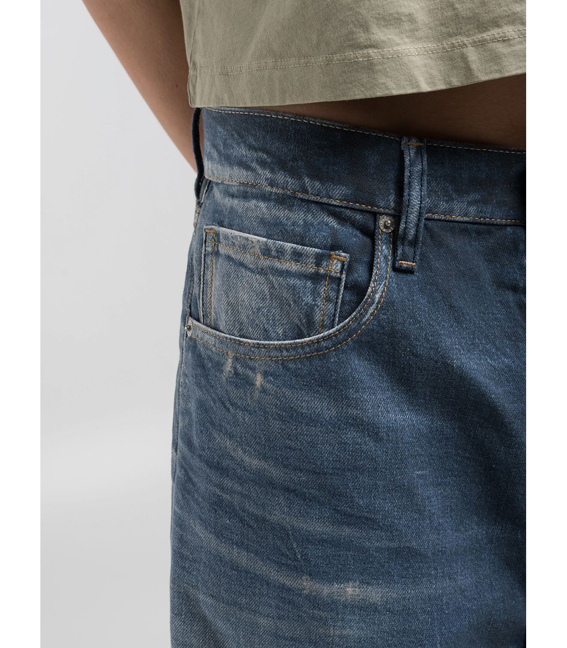 バギーフィットMARGOTT AIプリントデニム 詳細画像 ダークブルー 6